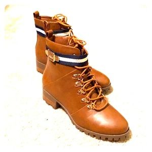 NBW booties with belted flare